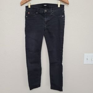 Hudson Harkin black cropped super skinny jeans 27